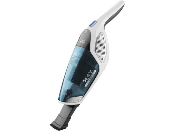ETA Dasty AquaPlus 3447 90010 - Støvsuger - pinne/håndholdt (2-i-1) - uten pose - uten kabel - hvit/blå inkludert lader