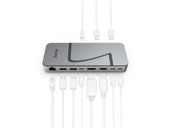 Hama Connect2Office Speed, USB 3.2 Gen 1 (3.1 Gen 1) Type-C, DisplayPort, HDMI, RJ-45, USB 2.0 Type-A, USB 3.2 Gen 2 (3.1 Gen 2) Type-A, USB 3.2 Ge...