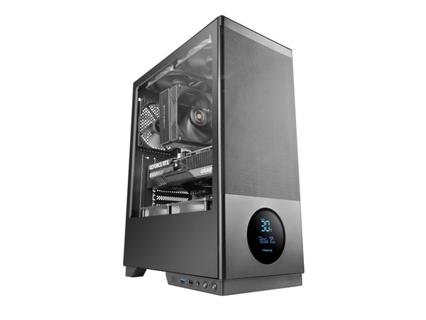 Tacens 2SAGITTA20, Midi Tower, PC, Svart, ATX, Micro ATX, Mini-ITX, Stål, Herdet glass, Spilling