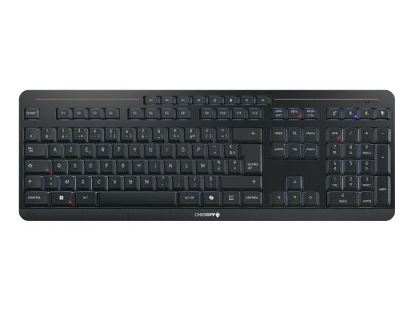 CHERRY Stream desktop ultimate, Langallinen & langaton, USB + RF Wireless + Bluetooth, Näppäimen saksikytkin, AZERTY, LED, musta