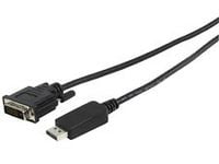 Fujitsu - DisplayPort-kabel - DisplayPort (hann) til DVI (hunn) - 40 cm - svart - for Celsius J550; ESPRIMO D7010, D7011, D9010, D9011, G9010, P558...