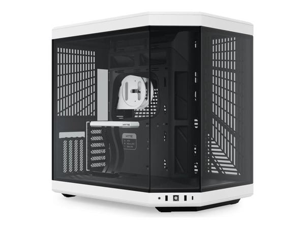 HYTE Y70 - Mid tower - utvidet ATX (E-ATX) - sidepanel med vindu (glass) - ingen strømforsyning (ATX) - panda - USB/lyd