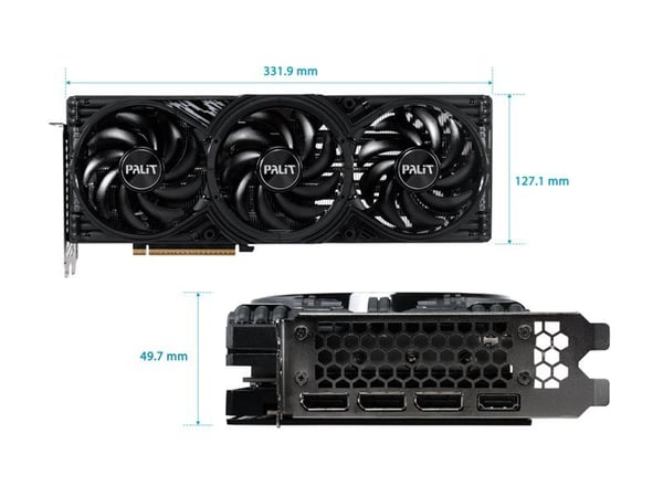 Palit GamingPro-S OC - Grafikkort - GeForce RTX 5070 Ti - 16 GB GDDR7 - PCI Express 5.0 - 3 x DisplayPort, HDMI