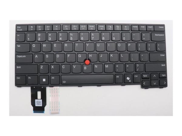 LCFC - Erstatningstastatur for bærbar PC - med Trackpoint - bakbelysning - QWERTY - amerikansk engelsk - svart - FRU