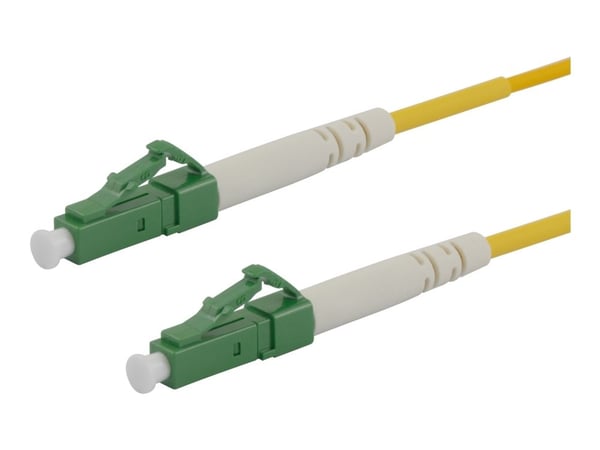 DELTACO - Nettverkskabel - LC/APC-enkeltmodus (hann) til LC/APC-enkeltmodus (hann) - 1.5 m - 1.5 m - fiberoptisk - simpleks - G.657.A2/OS2 - haloge...