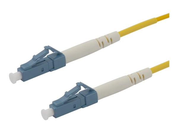 DELTACO - Koblingskabel - LC/UPC (hann) til LC/UPC (hann) - 1.5 m - 1.5 m - fiberoptisk - simpleks - OS2 - halogenfri - gul
