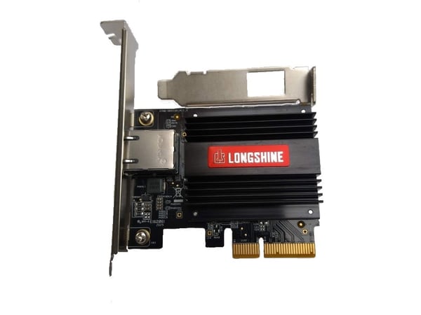 Longshine LCS-8339T, Intern, Koblet med ledninger (ikke trådløs), PCI Express, Ethernet, 10000 Mbit/s, Svart