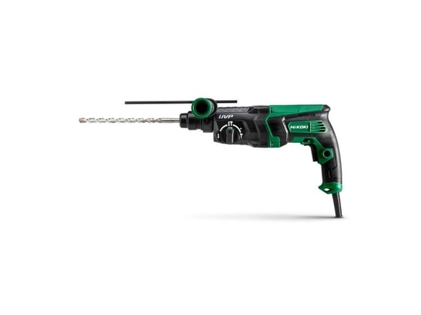 Hikoki DH28PCY2WSZ, Boremaskin med pistolgrep, SDS Plus, Børstet, Sort, Grønn, 2,8 cm, 1100 RPM