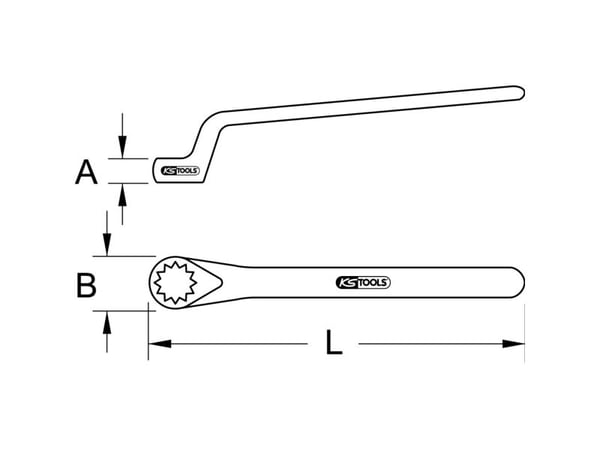 KS Tools 117.1308, Kromivanadiini-teräs, 8 mm, 1 kpl, DIN 7447, IEC 60900, 170 mm, 60 g