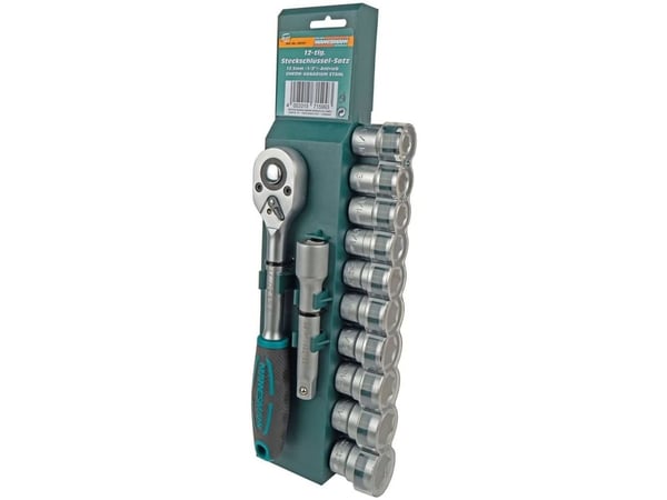 BRÜDER MANNESMANN M29111, 115 mm, 70 mm, 375 mm, 1,4 kg, 12 verktøy, B01M6UOB5M