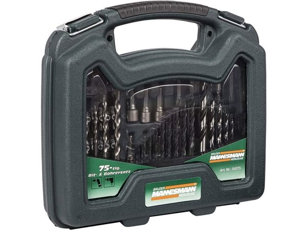 Brüder Mannesmann M54375 Mannesmann 75 dele Bor- og bit-sortiment