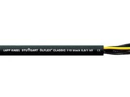 Lapp ÖLFLEX CLASSIC 110 BLACK 0,6/1 kV, musta, PVC-muovi, 14,4 kg/km, 81 kg/km, 4000 V, 0,75 mm²