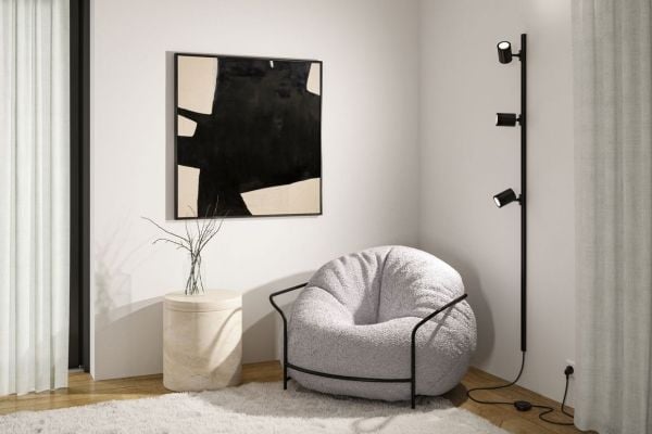 Paulmann Luxe, Spotlight på skinne, GU10, 1 ampuller, LED, 6500 K, Sort