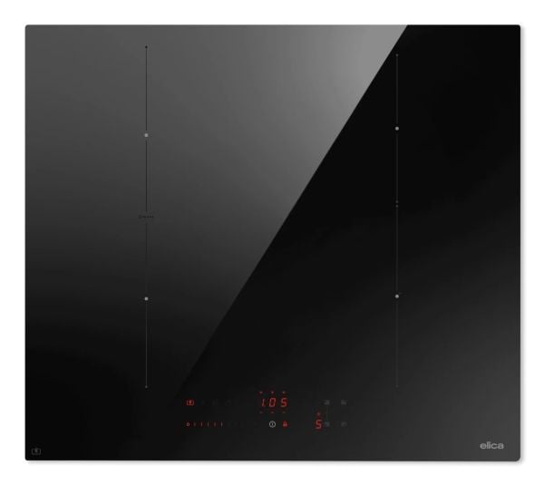 Elica Ratio Connex 604 Plus, Svart, Inbyggnad, 60 cm, Zon induktionshäll, Glas, 4 zon(er)
