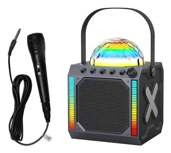 Denver BTM-618, 10 W, Trådløs, USB Type-A, USB Type-C, Party-høyttaler, Sort, Knapper