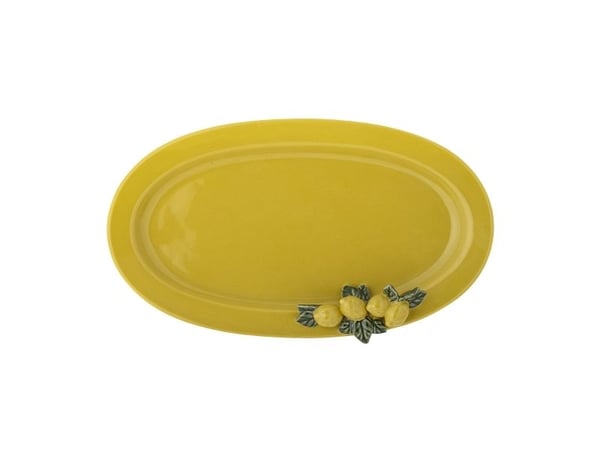 CREATIVE COLLECTION Limone serveringsfat, gul, steingods
