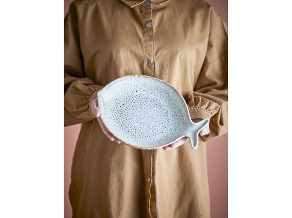 Bloomingville Creative Collection Fleur serveringsfat natur steingods