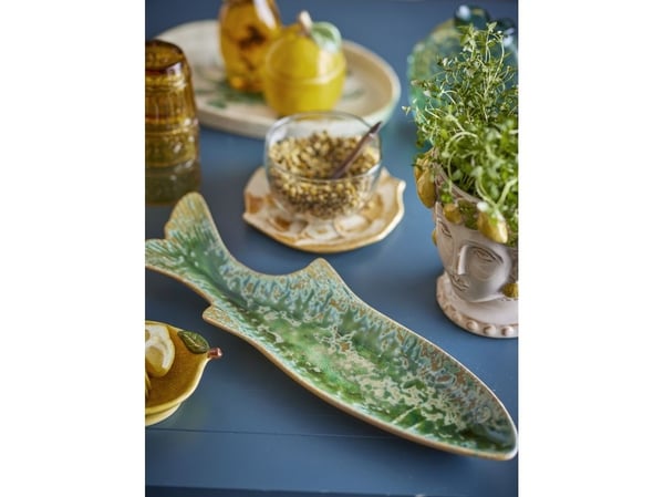 CREATIVE COLLECTION Hadden serveringsfat, grønn, steingods