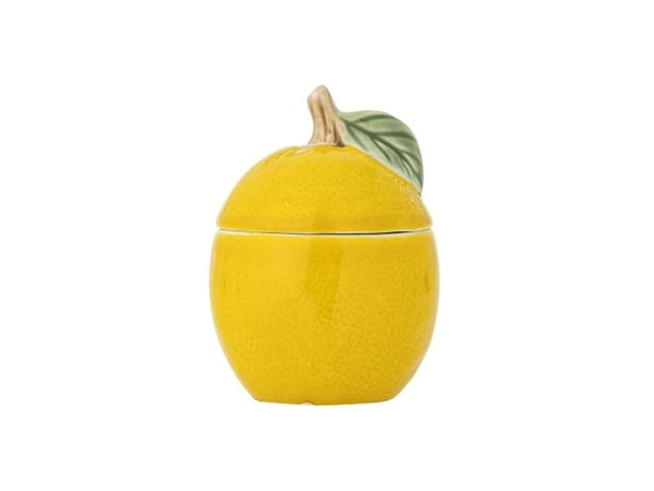 CREATIVE COLLECTION Limone kruka med lock, gul, stengods