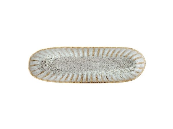CREATIVE COLLECTION Fleur serveringsfat, natur, steingods