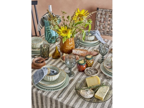CREATIVE COLLECTION Fleur serveringsfat, natur, steingods
