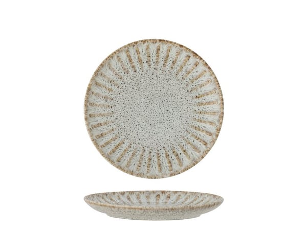 Bloomingville CREATIVE COLLECTION Fleur tallerken, natur, steingods Bloomingville CREATIVE COLLECTION Fleur tallerken, natur, steingods