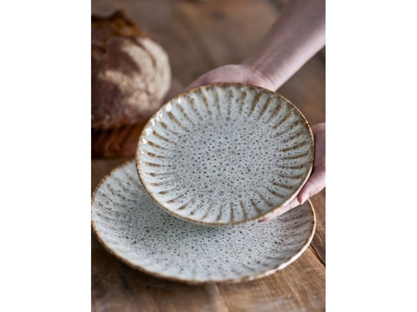 Bloomingville CREATIVE COLLECTION Fleur tallerken, natur, steingods