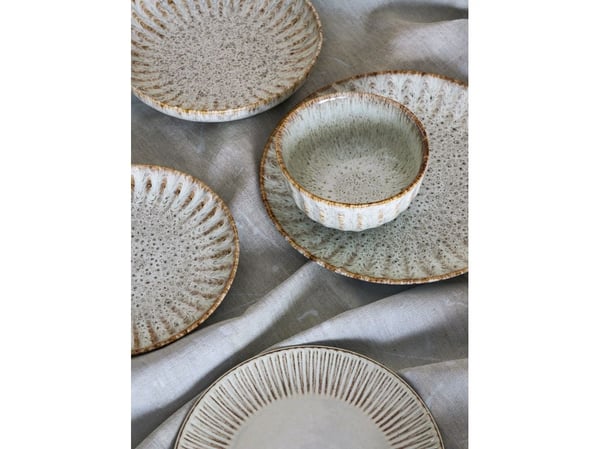 Bloomingville CREATIVE COLLECTION Fleur tallerken, natur, steingods