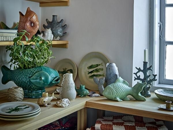 CREATIVE COLLECTION usortert lysestake, flerfarget, steingods