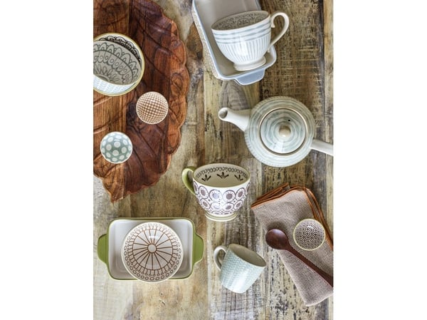 CREATIVE COLLECTION Maple kopp, grønn, steingods