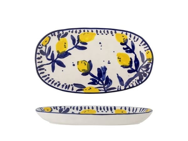 Bloomingville CREATIVE COLLECTION Maxima serveringsfat, blå, steingods