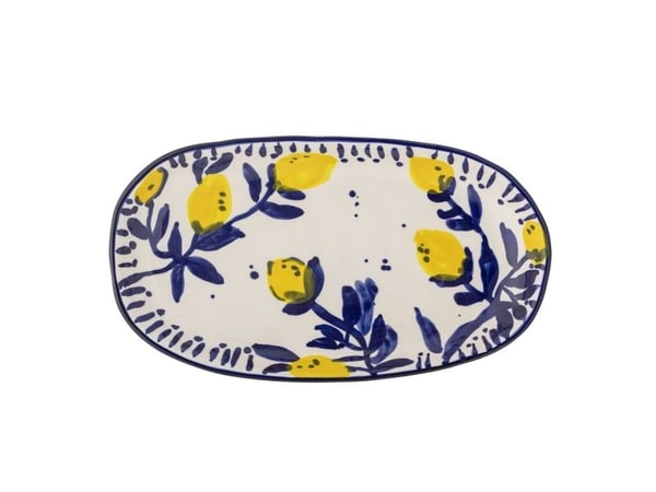 Bloomingville CREATIVE COLLECTION Maxima serveringsfat, blå, steingods