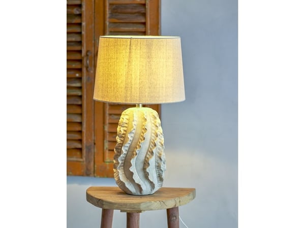 CREATIVE COLLECTION Natika bordlampe, natur, steingods