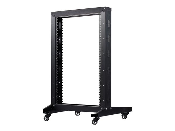 Inter-Tech SRA-6618 - Rack öppen ram - 2-stand - fristående - RAL 9005 - 18U - 19"