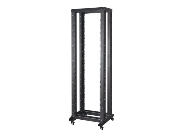 Inter-Tech SRB-6642 - Rack öppen ram - 4-stand - fristående - RAL 9005 - 42U - 19"