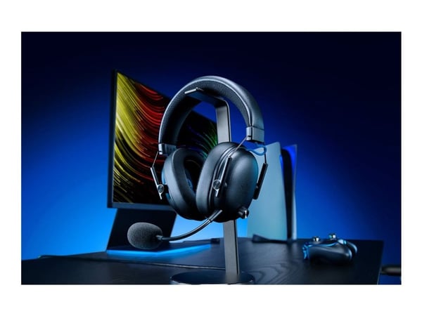 Razer BlackShark V3 - For PlayStation - hodesett - full størrelse - Bluetooth / 2,4 GHz radiofrekvens - trådløs - lydisolerende - svart
