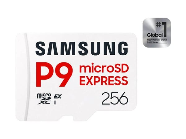 Samsung P9 Express MB-MK256T - Flashminnekort - 256 GB - A1 / Video Class V30 / UHS-I U3 - microSDXC Express - hvit