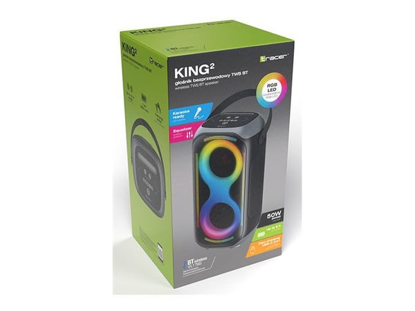 Tracer Poweraudio King 2 - Selskapshøyttaler - for bærbar bruk - trådløs - Bluetooth 5.1 - 50 watt