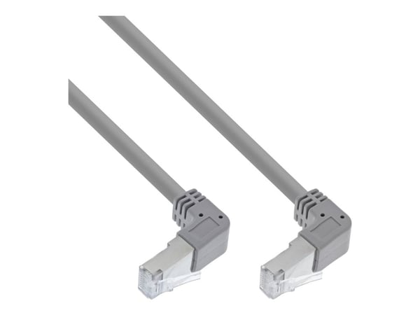 InLine - Koblingskabel - RJ-45 (hann) vinklet nedover til RJ-45 (hann) vinklet nedover - 1.83 m - 6 mm - SFTP, PiMF - CAT 6 - formstøpt, rund - grå