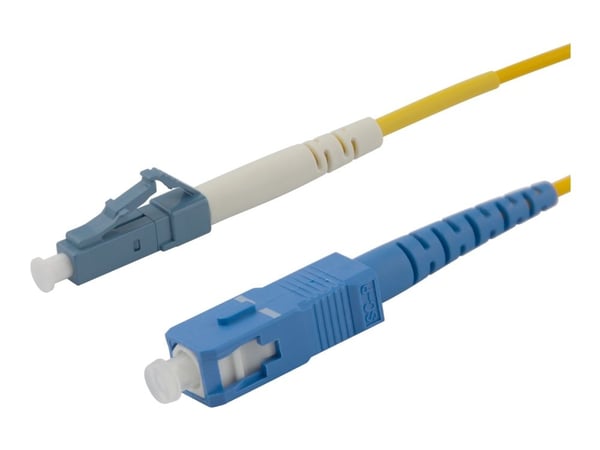 DELTACO - Nätverkskabel - LC/UPC enkelläge (hane) till SC/UPC enkelläge (hane) - 4 m - 4 m - fiberoptisk - simplex - 9 / 125 mikrometer - OS2 - hal...