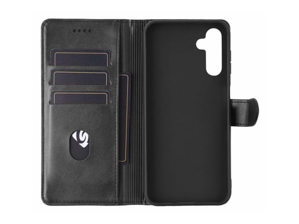 eSTUFF WALES - Flipomslag til mobiltelefon - polyuretan (PU) - sort - for Samsung Galaxy A26