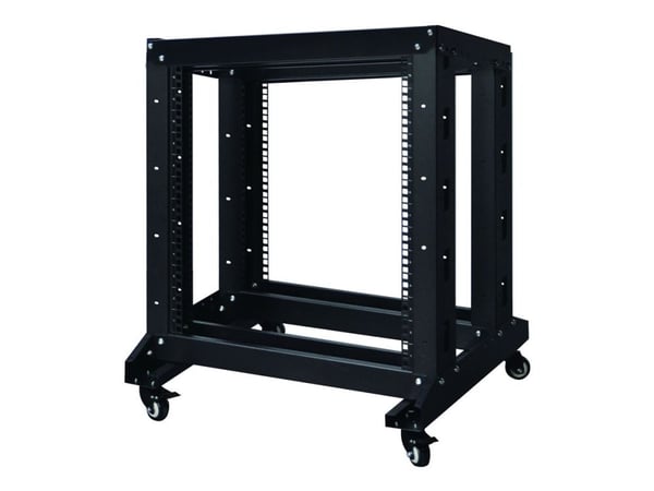 Inter-Tech SRB-6612 - Rack öppen ram - 4-stand - fristående - RAL 9005 - 12U - 19"