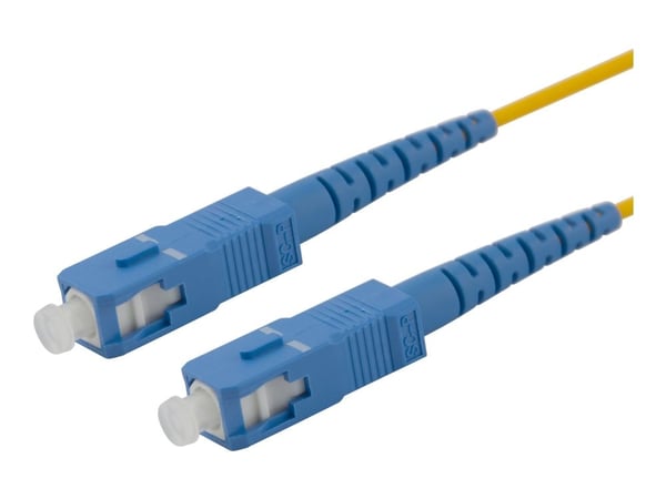 DELTACO - Patchkabel - SC/UPC till SC/UPC - 5 m - 5 m. - fiberoptisk - simplex - OS2 - halogenfri - gul