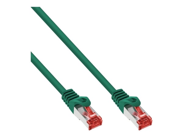InLine - Koblingskabel - RJ-45 (hann) til RJ-45 (hann) - 3 m - SFTP, PiMF - CAT 6 - formstøpt, uten hindringer, solid - grønn (en pakke 30)