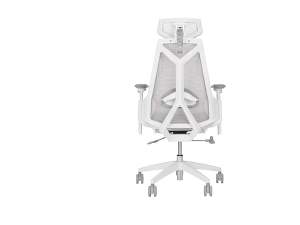 ASUS ROG Destrier Core SL400C - Spillestol - ergonomisk - armlener - polyamide nylon, breathable mesh - månelyshvit