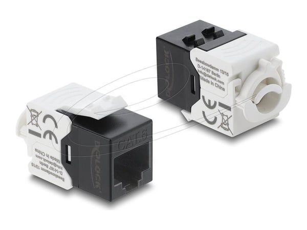 DeLOCK 90794, Tasainen, musta, Valkoinen, RJ-45, LSA, Naaras, 22/24