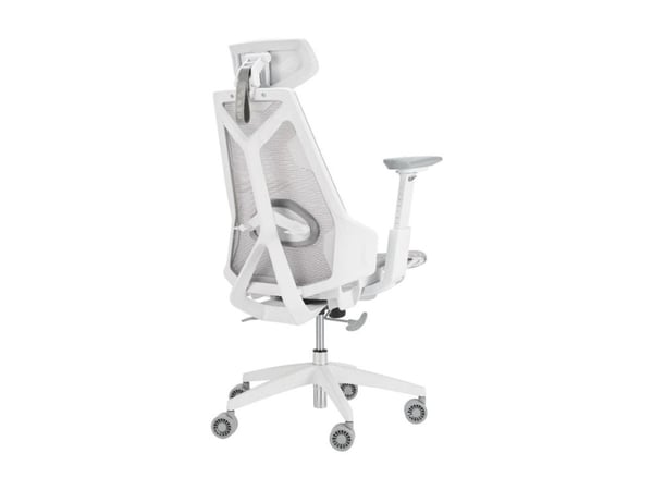 ASUS ROG Destrier Core SL400C - Spillestol - ergonomisk - armlener - polyamide nylon, breathable mesh - månelyshvit