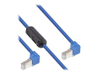 InLine - Koblingskabel - RJ-45 (hann) vinklet nedover til RJ-45 (hann) vinklet nedover - 1.6 m - SFTP, PiMF - CAT 6 - med støvel - blå