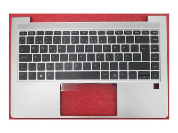HP - Erstatningstastatur for bærbar PC - QWERTY - Internasjonal engelsk / kanadisk fransk - med toppdeksel