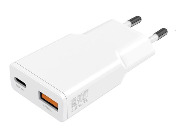 4smarts PDPlug Duos Slim, Sisätila, AC, 12 V, Valkoinen